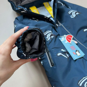 PogoKids, комбинезон демисезонный Racoon (navy) ! НЕЗНАЧИТЕЛЬНЫЙ ДЕФЕКТ !