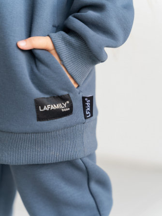  LF kids, костюм с начесом "Over Slim" ( цвет синий пепел). Арт.  LF 888001 