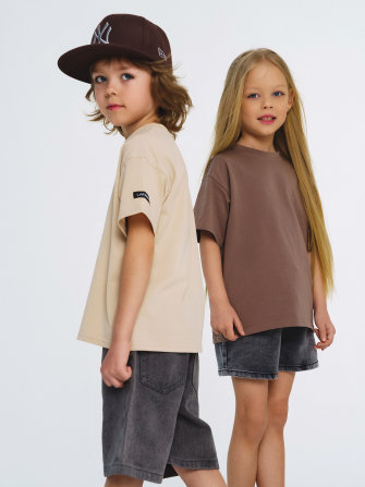 Комплект футболок от LF Kids, беж+капучино