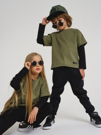 Лонгслив LF Kids, цвет хаки
