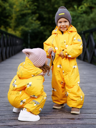 PogoKids, комбинезон демисезонный "Пчёлы", арт Pg88156 (цвет Yellow) ! НЕЗНАЧИТЕЛЬНЫЙ ДЕФЕКТ !