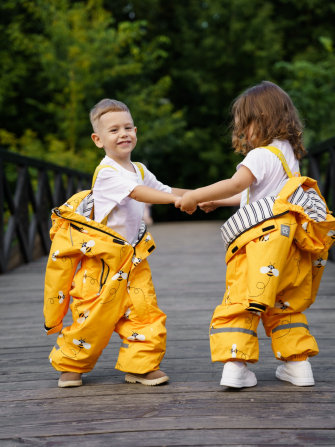 PogoKids, комбинезон демисезонный "Пчёлы", арт Pg88156 (цвет Yellow) ! НЕЗНАЧИТЕЛЬНЫЙ ДЕФЕКТ !