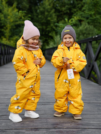 PogoKids, комбинезон демисезонный "Пчёлы", арт Pg88156 (цвет Yellow) ! НЕЗНАЧИТЕЛЬНЫЙ ДЕФЕКТ !