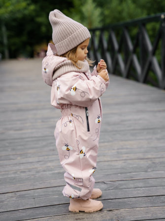 PogoKids, комбинезон демисезонный "Пчёлы New", арт Pg88156 (цвет Pink) ! НЕЗНАЧИТЕЛЬНЫЙ ДЕФЕКТ !