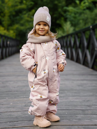 PogoKids, комбинезон демисезонный "Пчёлы New", арт Pg88156 (цвет Pink) ! НЕЗНАЧИТЕЛЬНЫЙ ДЕФЕКТ !