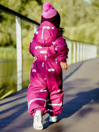 PogoKids, комбинезон демисезонный "Пчёлы New", арт Pg88156 (цвет D.red) ! НЕЗНАЧИТЕЛЬНЫЙ ДЕФЕКТ !