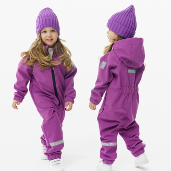 Комбинезон демисезонный детский софтшелл LF Kids, цвет фиолетовый