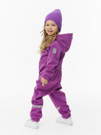 Комбинезон демисезонный детский софтшелл LF Kids, цвет фиолетовый