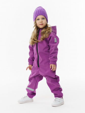 Комбинезон демисезонный детский софтшелл LF Kids, цвет фиолетовый