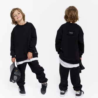 LF kids, свитшот облегченный (цвет черный).  Арт.  LF 888005