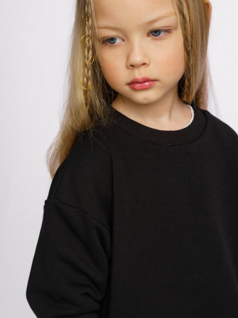 LF kids, свитшот облегченный (цвет черный).  Арт.  LF 888005