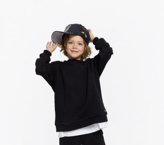 LF kids, свитшот облегченный (цвет черный).  Арт.  LF 888005