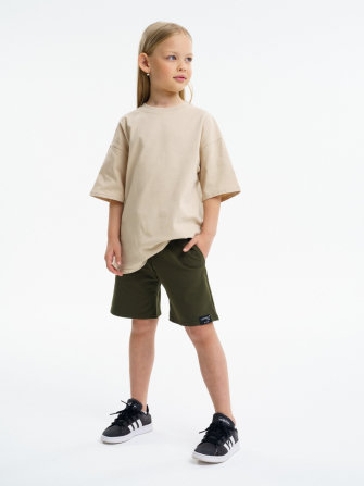 LF Kids, шорты детские из футера набор 2 штуки (древесный+хаки)
