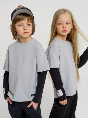 Лонгслив LF Kids, цвет светло-серый