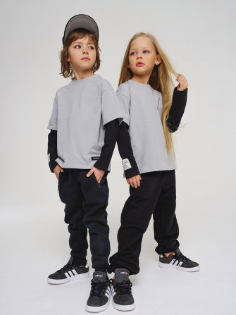 Лонгслив LF Kids, цвет светло-серый