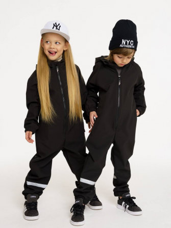 Комбинезон демисезонный детский софтшелл LF Kids, цвет черный