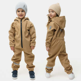 Комбинезон демисезонный детский софтшелл LF Kids, цвет сафари