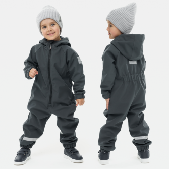 Комбинезон демисезонный детский софтшелл LF Kids, цвет графит