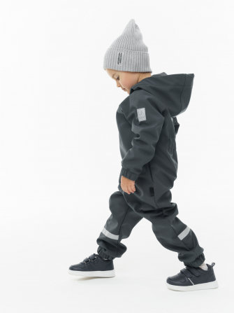 Комбинезон демисезонный детский софтшелл LF Kids, цвет графит