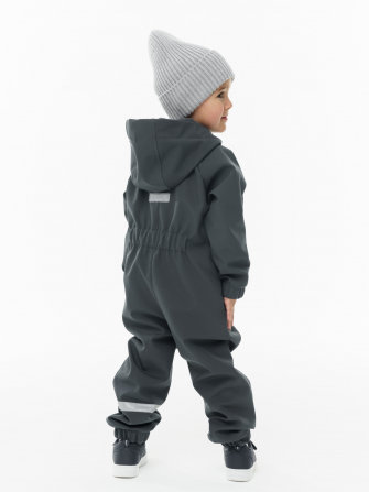 Комбинезон демисезонный детский софтшелл LF Kids, цвет графит