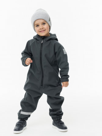 Комбинезон демисезонный детский софтшелл LF Kids, цвет графит