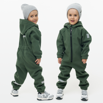Комбинезон демисезонный детский софтшелл LF Kids, цвет зеленый