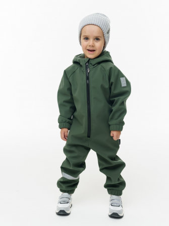 Комбинезон демисезонный детский софтшелл LF Kids, цвет зеленый