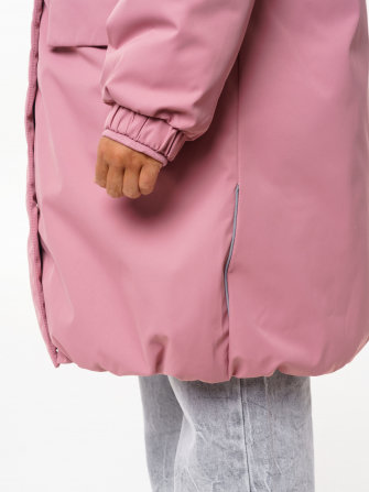 PogoKids, пальто зимнее для девочки (pink), арт. 88258 (БЕЗ МЕХА + засалы от утюга)