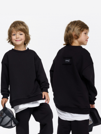 LF kids, свитшот облегченный (цвет черный).  Арт.  LF 888005