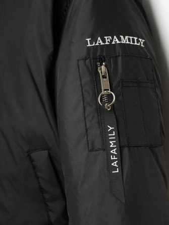 LAFAMILY, бомбер демисезонный оверсайз, цвет черный