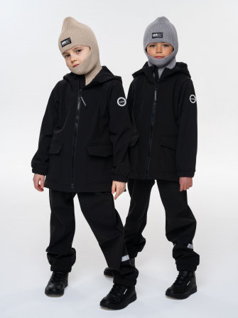 LFkids,  костюм софтшелл непромокаемый цвет черный