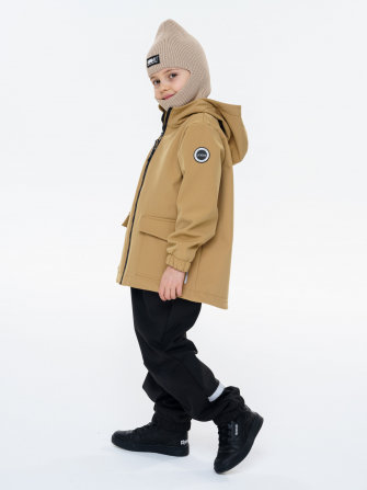LFkids,  костюм софтшелл непромокаемый цвет сафари + черный