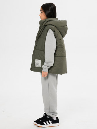 LF kids, жилет демисезонный с капюшоном, цвет оливка