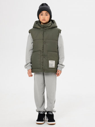 LF kids, жилет демисезонный с капюшоном, цвет оливка