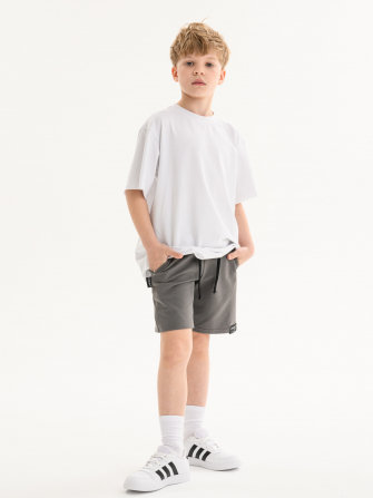  LF Kids, шорты детские из футера набор 2 штуки (графит+серо-бежевый)