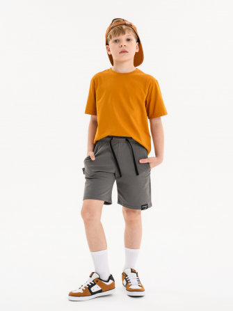  LF Kids, шорты детские из футера набор 2 штуки (графит+серо-бежевый)