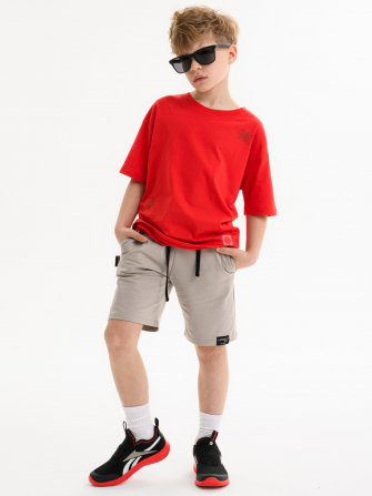  LF Kids, шорты детские из футера набор 2 штуки (графит+серо-бежевый)