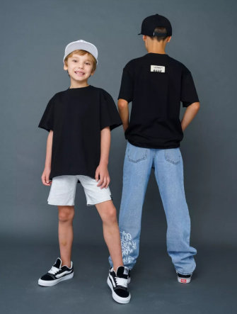 Футболка оверсайз от LF Kids,  цвет черный