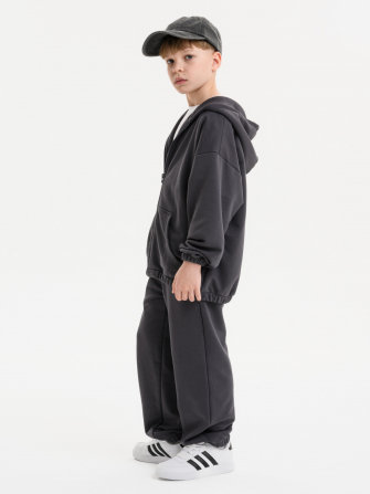 LF kids, костюм “Зип” спортивный на молнии с капюшоном (цвет серый) ! ДЕФЕКТ !