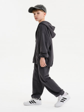 LF kids, костюм “Зип” спортивный на молнии с капюшоном (цвет серый) ! ДЕФЕКТ !