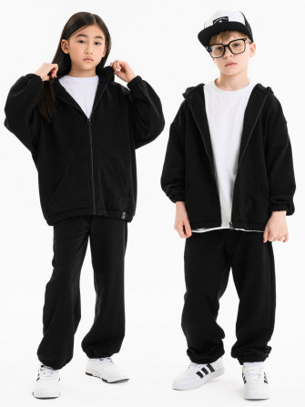 LF kids, костюм “Зип” спортивный на молнии с капюшоном (цвет черный)