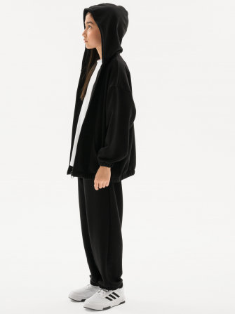 LF kids, костюм “Зип” спортивный на молнии с капюшоном (цвет черный)