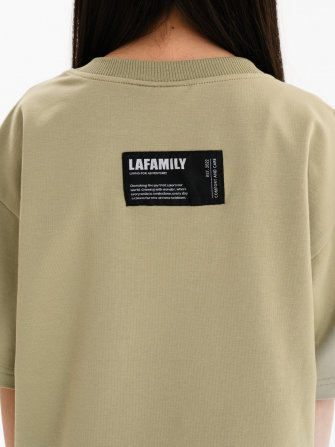 LAFAMILY,  летний костюм для подростка футболка и шорты (цвет оливковый)