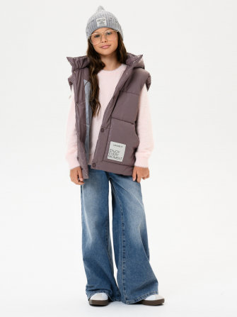 LF kids, жилет демисезонный с капюшоном, цвет розовый