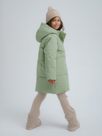 PogoKids, пальто зимнее для девочки (green), арт. 88255 !  НЕЗНАЧИТЕЛЬНЫЙ ДЕФЕКТ !
