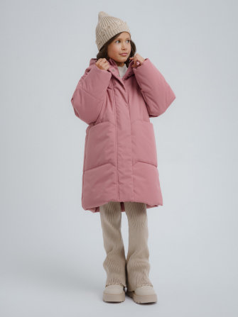 PogoKids, пальто зимнее для девочки (rose), арт. 88255 ДЕФЕКТ