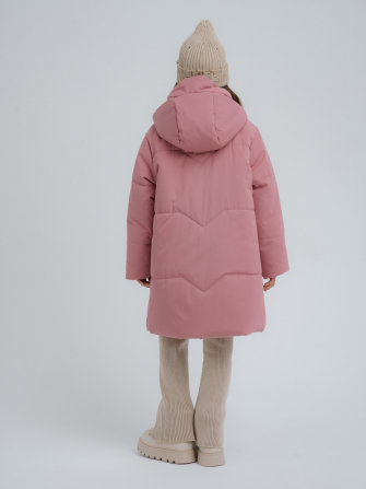 PogoKids, пальто зимнее для девочки (rose), арт. 88255 ДЕФЕКТ