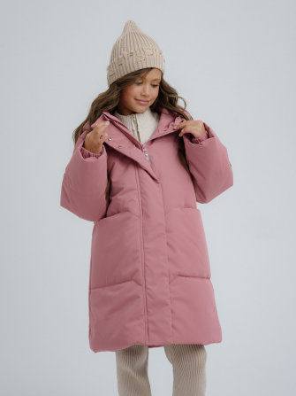 PogoKids, пальто зимнее для девочки (rose), арт. 88255 ДЕФЕКТ