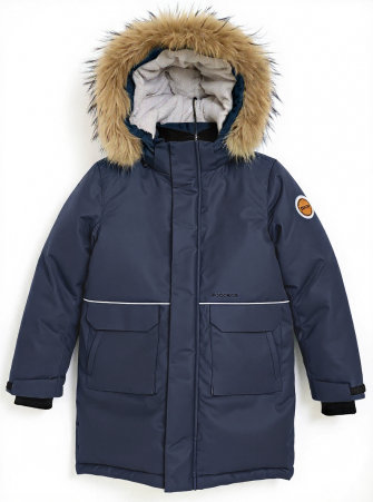 PogoKids, парка зимняя для мальчика синяя, арт. 88285 ДЕФЕКТ