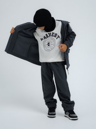 LFkids,  костюм софтшелл непромокаемый цвет графит